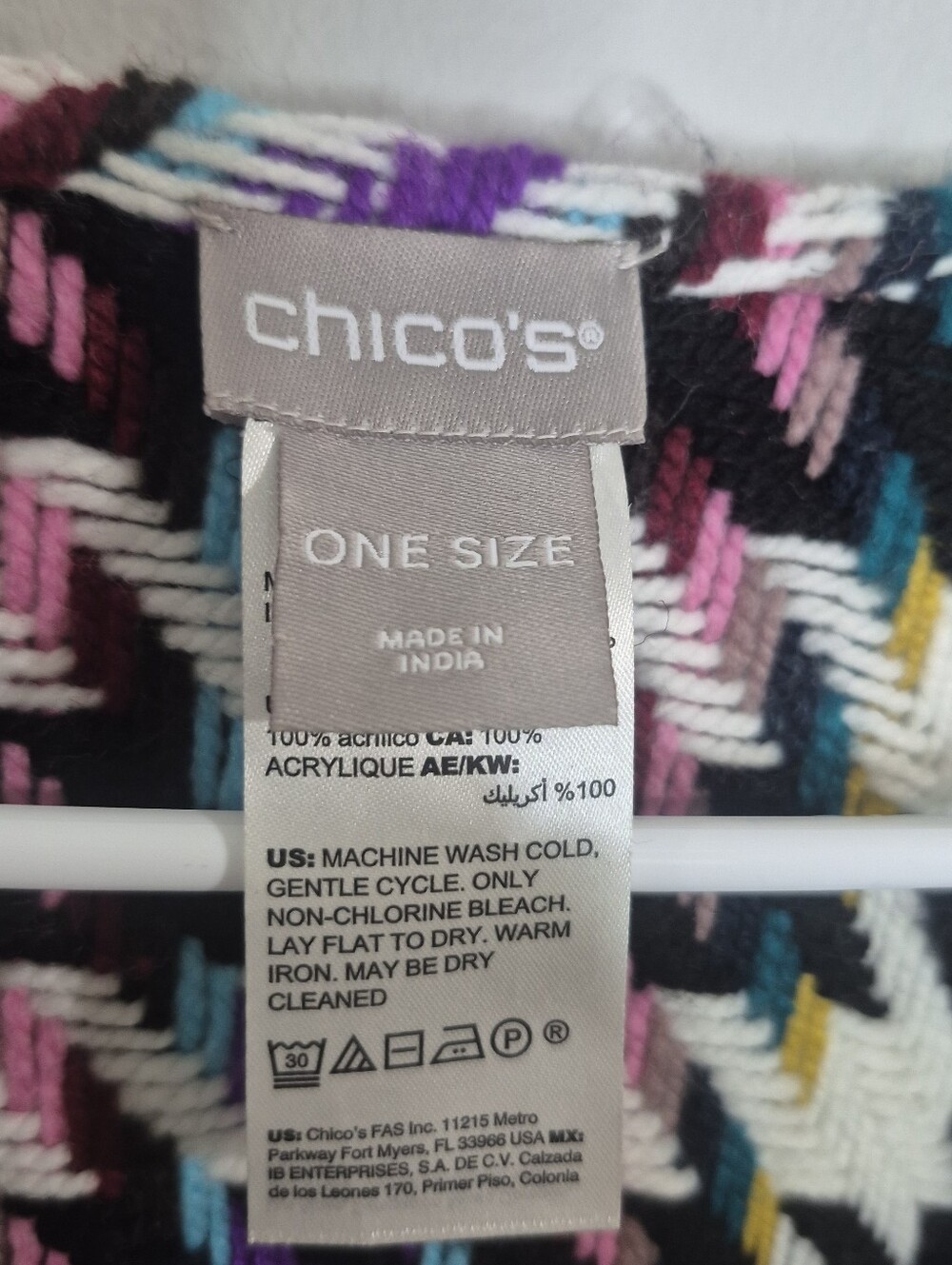 CHICO'S One Size Ruana Wrap - Picture 2 of 7